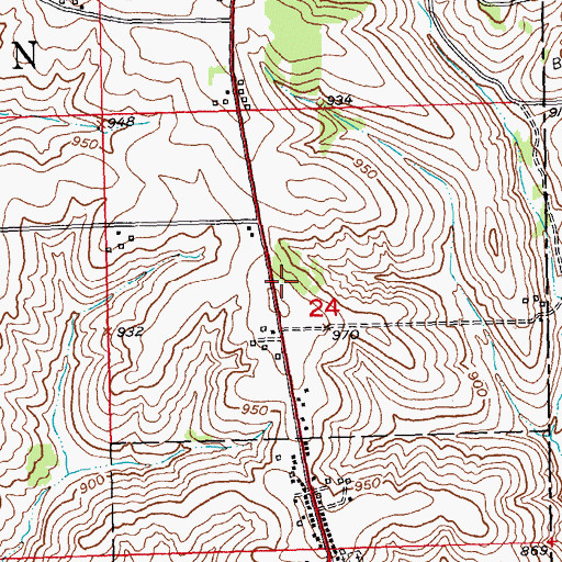 Topographic Map of Hazel Green Area Rescue Squad, WI