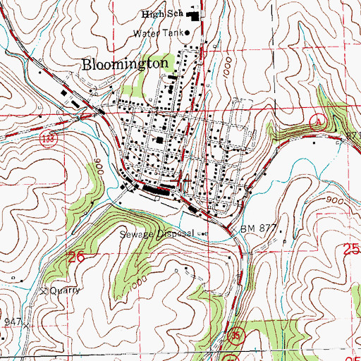 Topographic Map of West Grant Rescue Squad, WI
