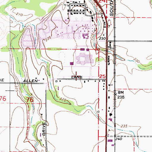 Topographic Map of Albany Transit System Park and Ride, OR