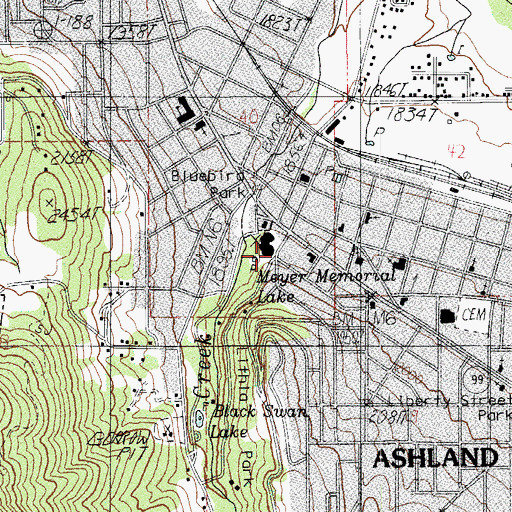 Topographic Map of Carpenter Hall, OR
