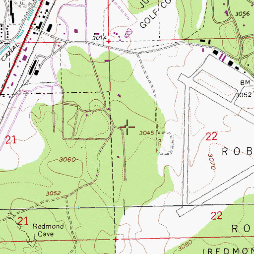 Topographic Map of Cascades East Transit Redmond Worksource Park and Ride, OR
