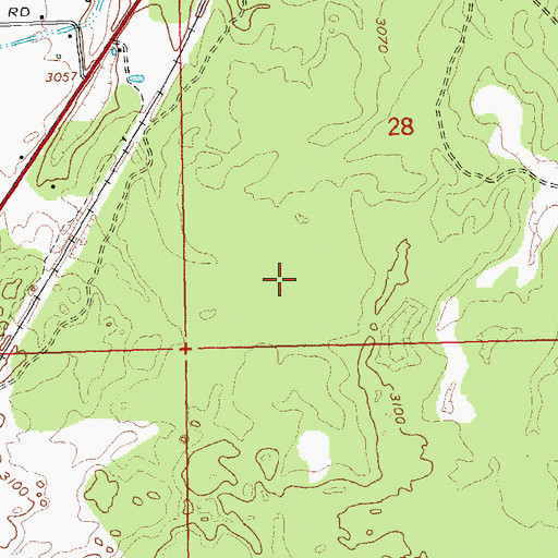 Topographic Map of Deschutes County Fairgrounds, OR