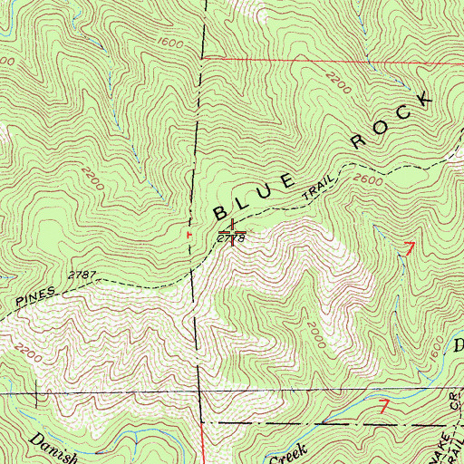 Topographic Map of Blue Rock Ridge, CA