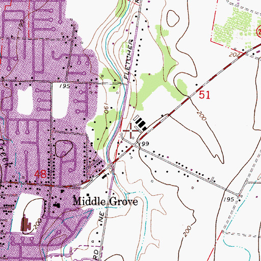 Topographic Map of Marion County Public Works Department, OR