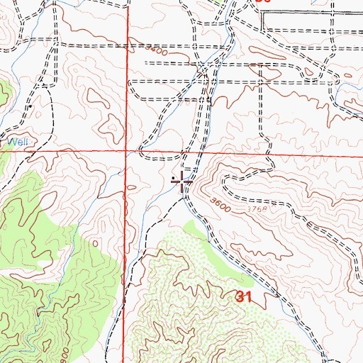 Topographic Map of Brainard Canyon, CA