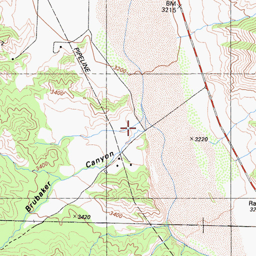 Topographic Map of Brubaker Canyon, CA