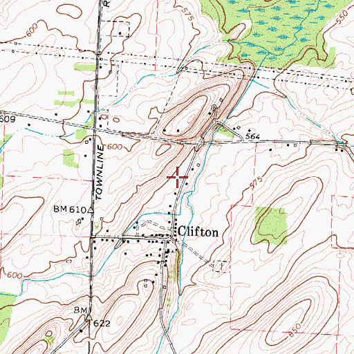 Topographic Map of Clifton Fire Department, NY