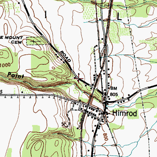 Topographic Map of Himrod Fire Department, NY