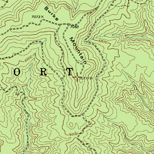 Topographic Map of Burke Mountain, AZ