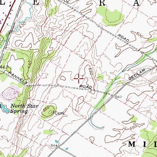 Topographic Map of Wilcox Army Community Hospital, NY