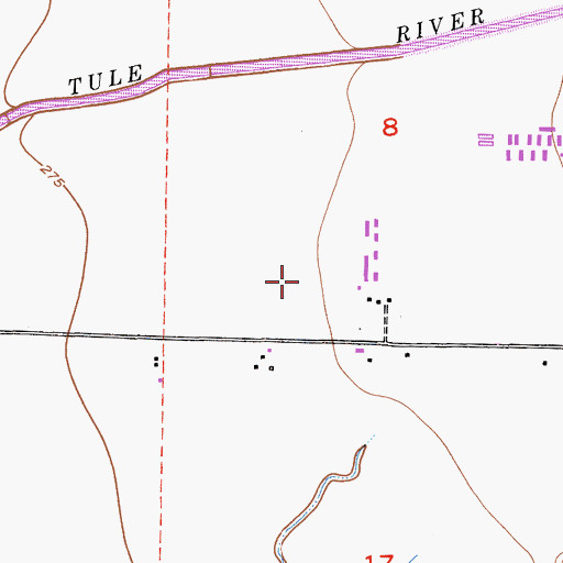 Topographic Map of J and A Dairy, CA