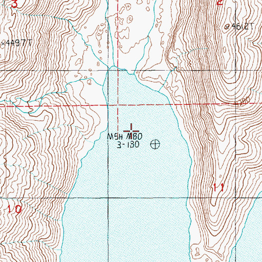 Topographic Map of Bear Cove Campground (historical), WA