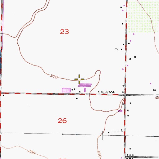 Topographic Map of Nunes and Sons Dairy, CA