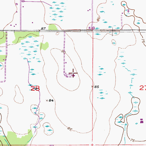 Topographic Map of Zolfo Springs Dairy, FL