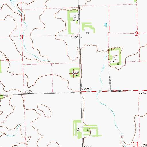 Topographic Map of Brinkmeyer Farms, MN