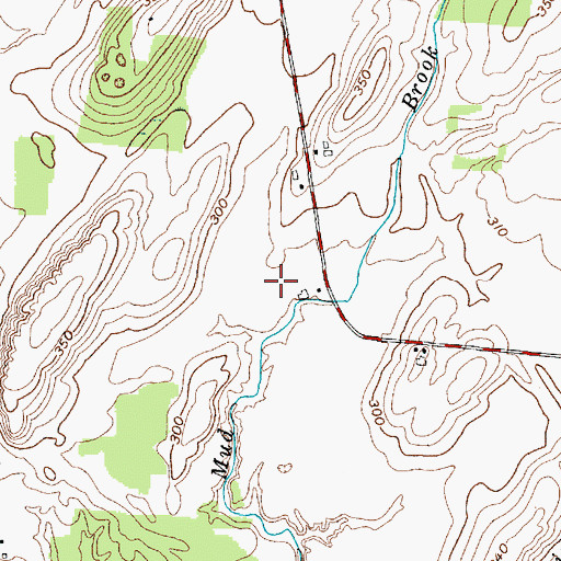 Topographic Map of Eastman Farms, NY