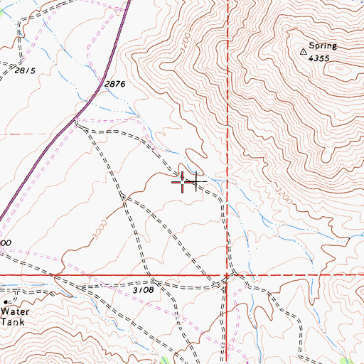 Topographic Map of Cap Canyon, CA