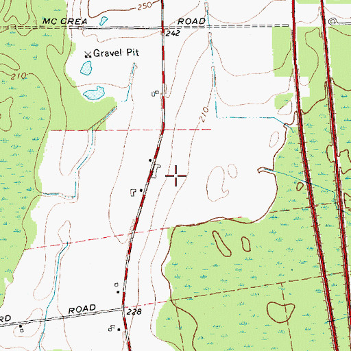 Topographic Map of Ridgeview Farms, NY