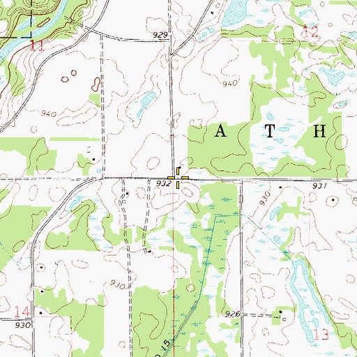 Topographic Map of School Number 9 (historical), MN