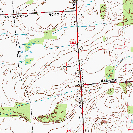 Topographic Map of G C Acres, NY