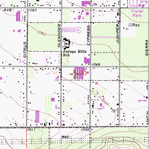 Topographic Map of Hohberg Poultry Ranch, CA