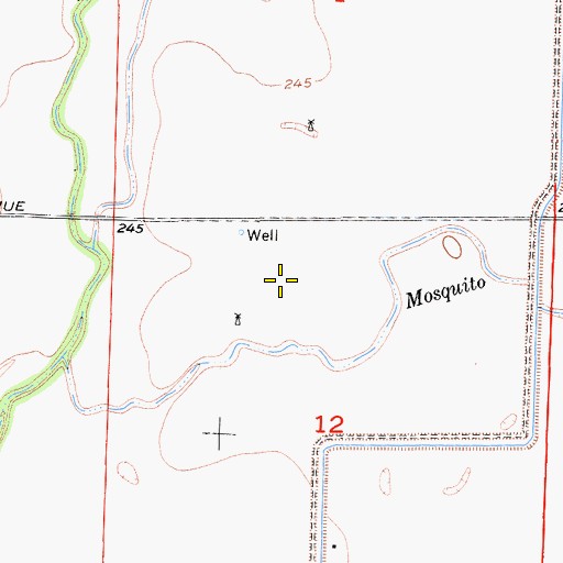 Topographic Map of JVD Dairy, CA