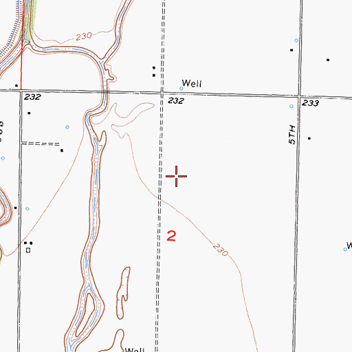 Topographic Map of Cadillac Ranch Dairy, CA