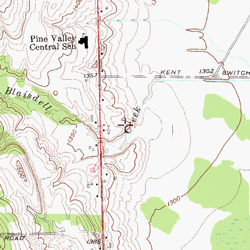 Topographic Map of Nobles Farms, NY