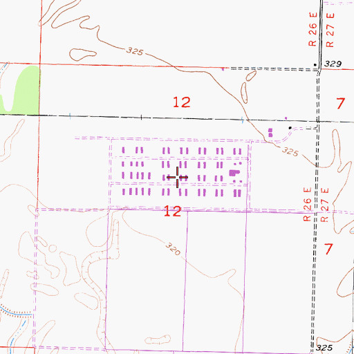 Topographic Map of McMoo Farms Dairy, CA