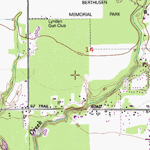 Topographic Map of Berry Acres, WA