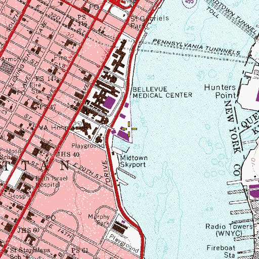Topographic Map of British International School, NY