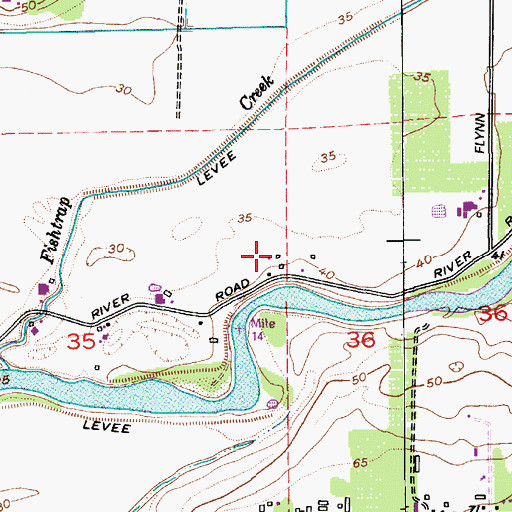 Topographic Map of Dickerson Farms, WA