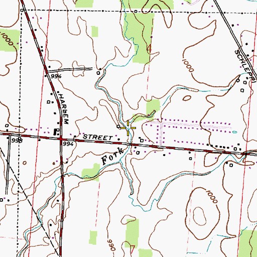 Topographic Map of Schleppi Run, OH