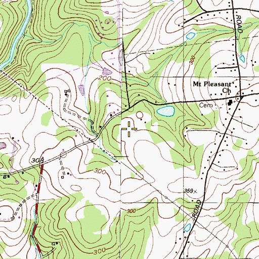 Topographic Map of Rumbleway Farm, MD