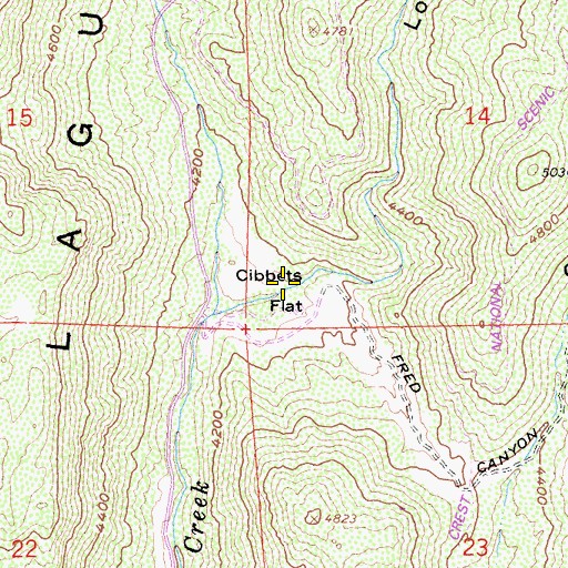 Topographic Map of Cibbets Flat, CA
