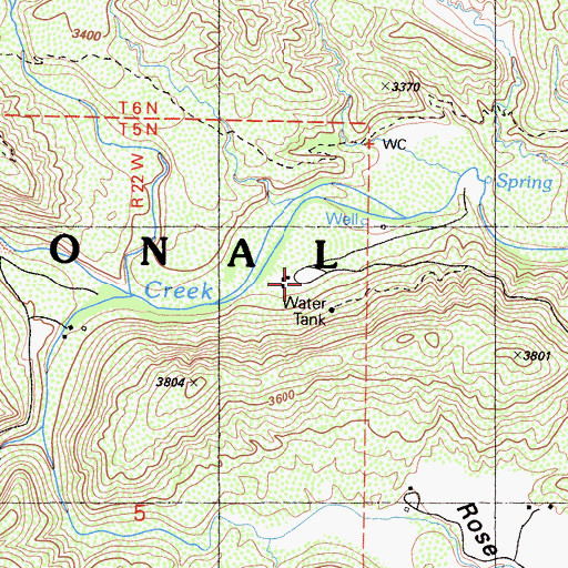 Topographic Map of Circle B Ranch, CA