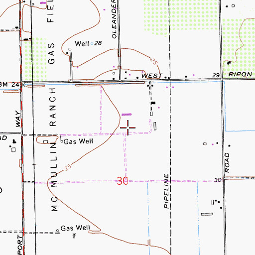 Topographic Map of Dutra Farms, CA