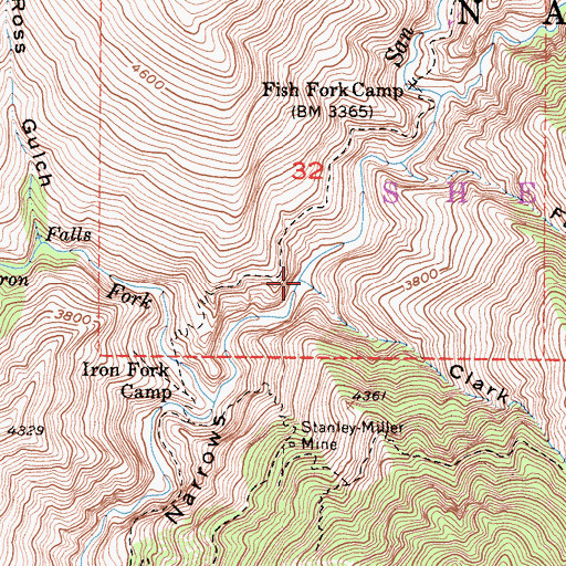 Topographic Map of Clark Gulch, CA