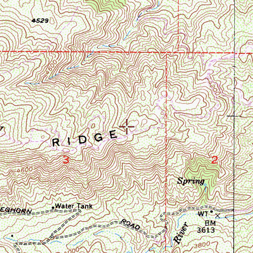 Topographic Map of Cleghorn Ridge, CA