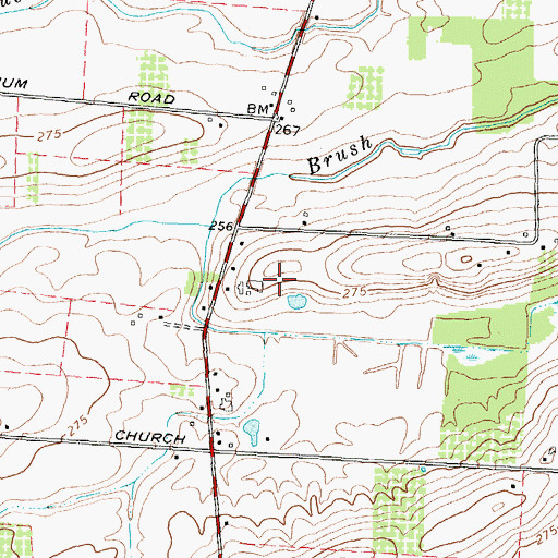 Topographic Map of Kruger Farms, NY