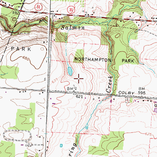 Topographic Map of Springdale Farm, NY