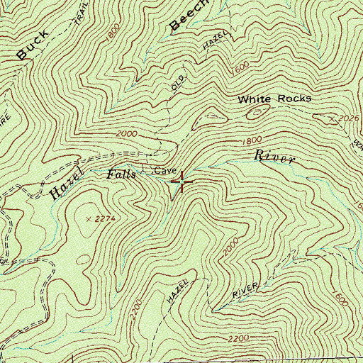 Topographic Map of Runyons Run, VA