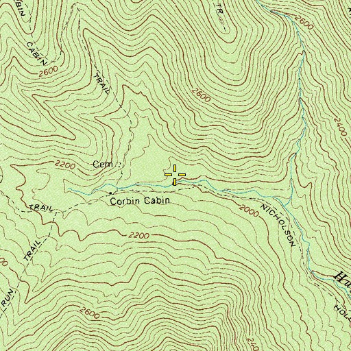 Topographic Map of Aaron Nicholson House (historical), VA
