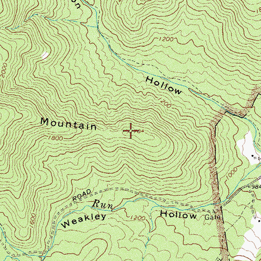 Topographic Map of Lindsay Mountain, VA