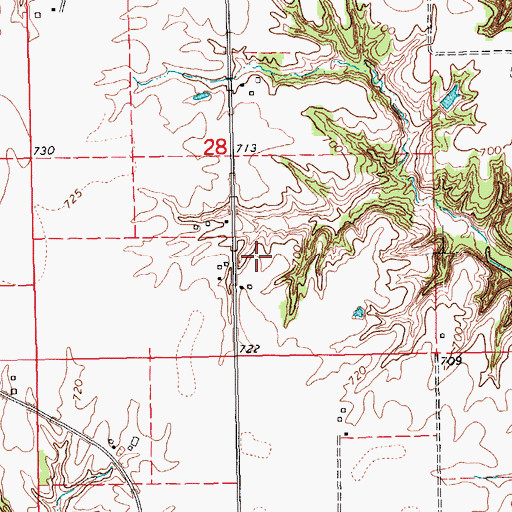 Topographic Map of Walker Farm Plot, IA