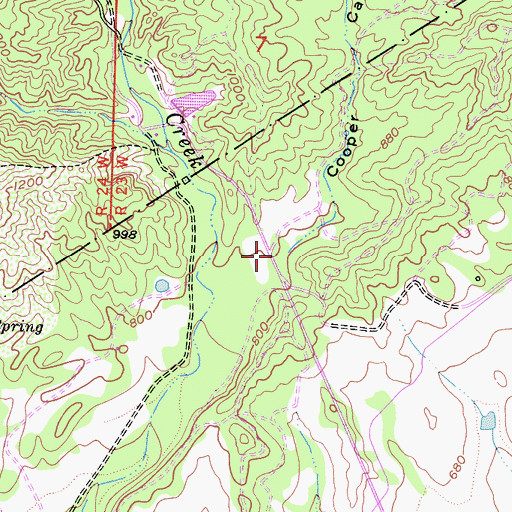 Topographic Map of Cooper Canyon, CA