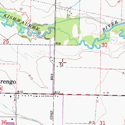 Topographic Map of Deerpass Farm, IL