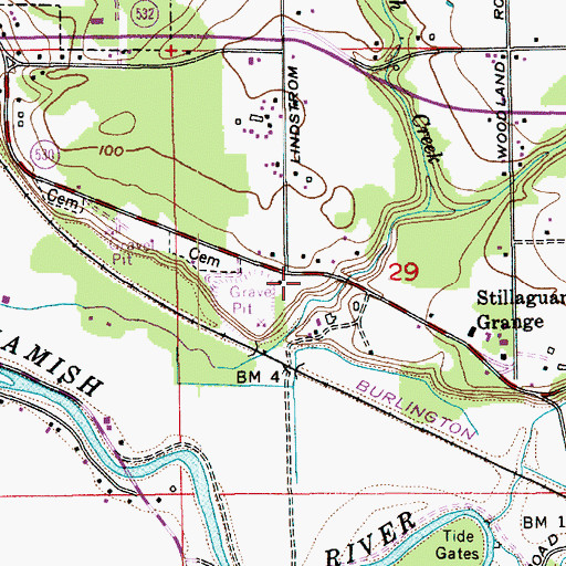Topographic Map of Hillside Farm, WA