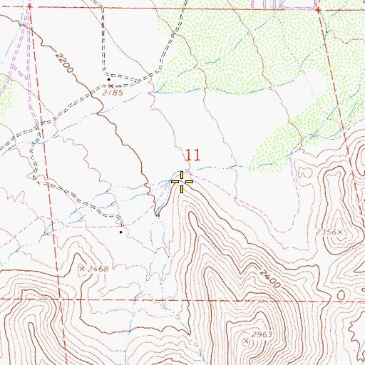 Topographic Map of Cottonwood Canyon, CA