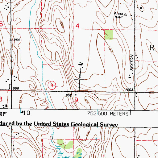 Topographic Map of Watry Farms, WI